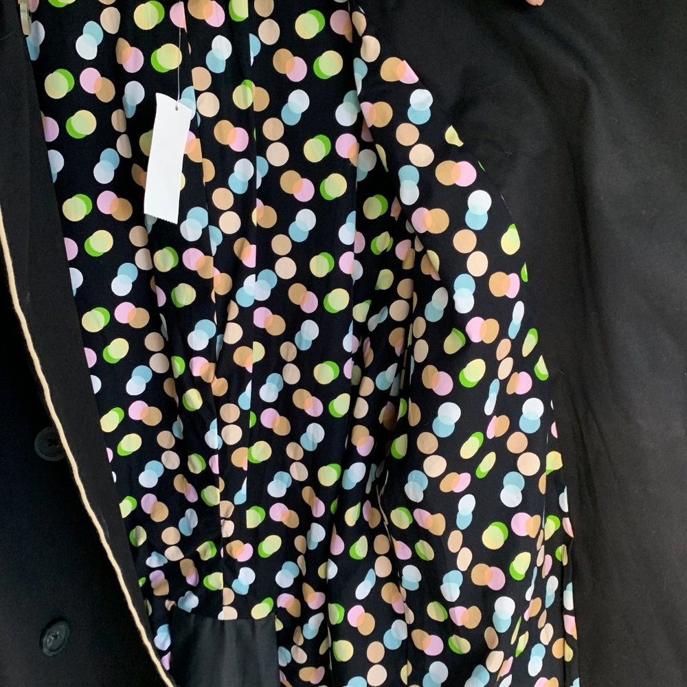 Gap Trench Coat water resistant with contrast piping and polka dot linin… - Picture 7 of 13